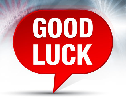 Good Luck Red Bubble Background