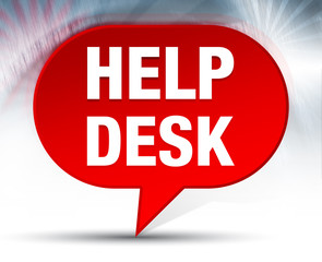 Help Desk Red Bubble Background
