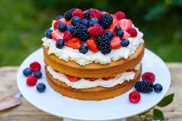 Summer berry cake