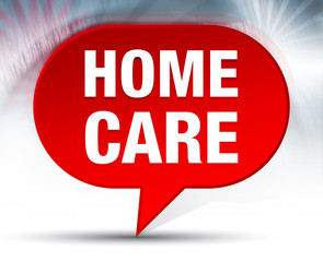 Home Care Red Bubble Background