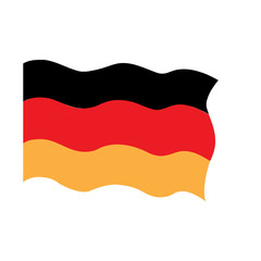 Naklejka premium Waving flag of Germany. Vector illustration design