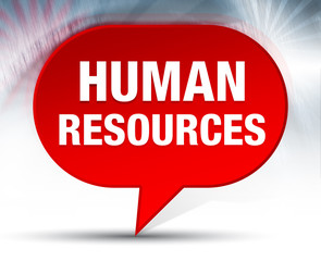 Human Resources Red Bubble Background