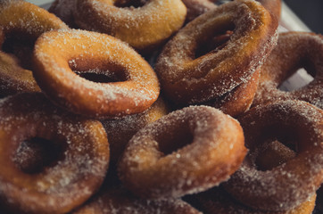  Homemade donuts with sugar on top