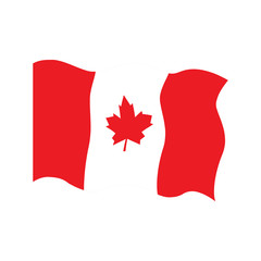 Waving flag of Canada. Vector illustration design