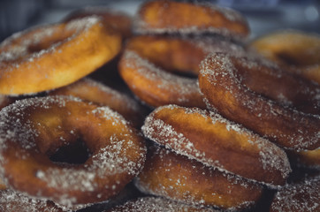  Homemade donuts with sugar on top