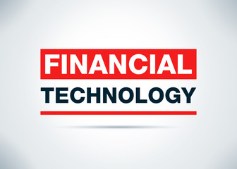 Financial Technology Abstract Flat Background Design Illustration