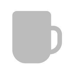 Grey cup flat illustration on white