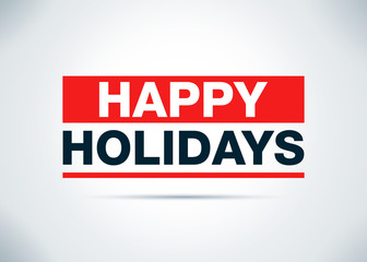 Happy Holidays Abstract Flat Background Design Illustration
