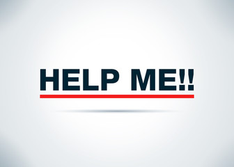 Help Me!! Abstract Flat Background Design Illustration