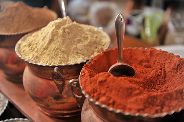 East market. Spice rack.