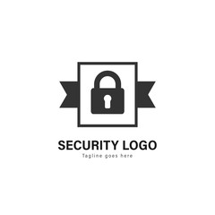 Security logo template design. Security logo with modern frame vector design