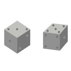 Dice flat illustration on white