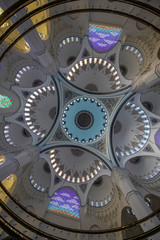 The inside view of the New Camlica Mosque