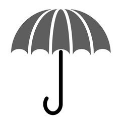 Umbrella flat illustration on white