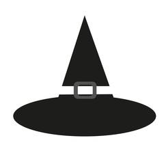 Witch hat flat illustration on white