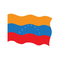 Naklejka premium Waving flag of Venezuela. Vector illustration design