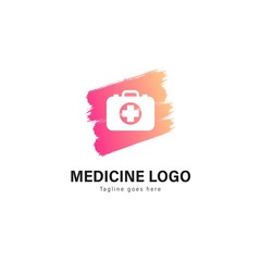 Medic logo template design. Medic logo with modern frame vector design