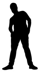 a man body silhouette vector