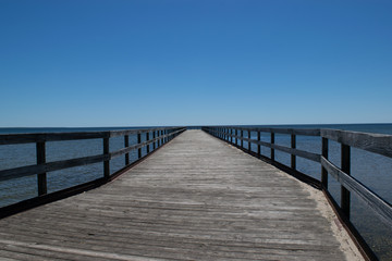 Fototapeta na wymiar Pier on the Lake Huron