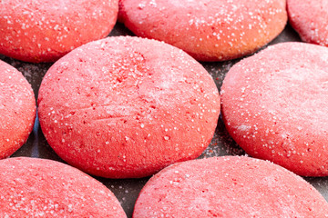 Stack of red cookies