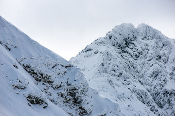 snow covered tourist trails in slovakia tatra mountains © Martins Vanags