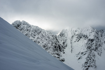 snow covered tourist trails in slovakia tatra mountains © Martins Vanags