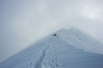 snow covered tourist trails in slovakia tatra mountains © Martins Vanags