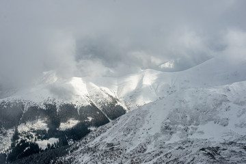 snow covered tourist trails in slovakia tatra mountains © Martins Vanags