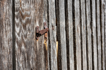 old wooden fence in countryside park