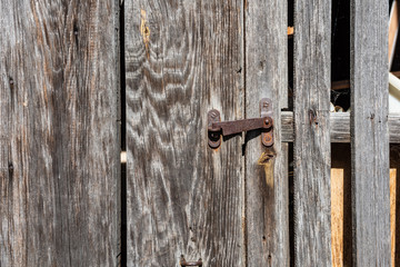old wooden fence in countryside park