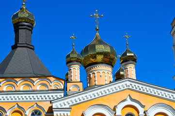 KYIV, UKRAINE - APRIL 9: Palm Sunday at Plato church (saint pokrova sobor)  in Kyiv, Ukraine on April 9, 2017. 