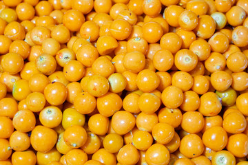 pile of cape gooseberry on the market