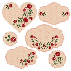 Vector set of floral frames