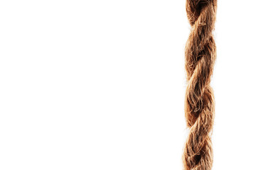 yellow rope on white background