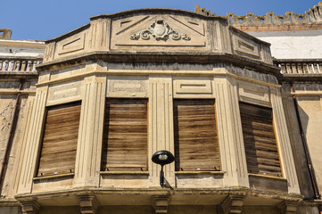 Vintage building in Sangüesa, Navarre, Spain