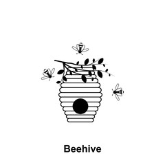 Obraz premium beehive icon. Element of beekeeping icon. Premium quality graphic design icon. Signs and symbols collection icon for websites, web design, mobile app
