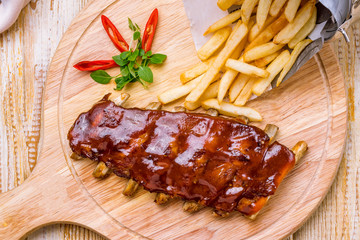 Barbecue pork ribs