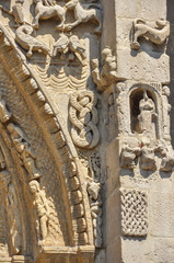 Navarre Romanesque: Santa María la Real Church in Sangüesa, Spain.