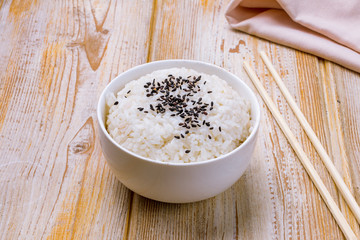boiled rice in a bowl