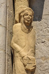 Navarre Romanesque: Santa María la Real Church in Sangüesa, Spain.