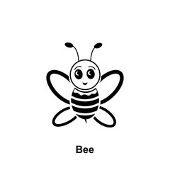 cute bee icon. Element of beekeeping icon. Premium quality graphic design icon. Signs and symbols collection icon for websites, web design, mobile app