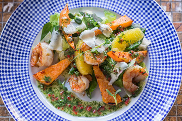 Salad with shrimps