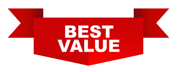 red vector banner best value