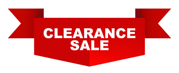 red vector banner clearance sale