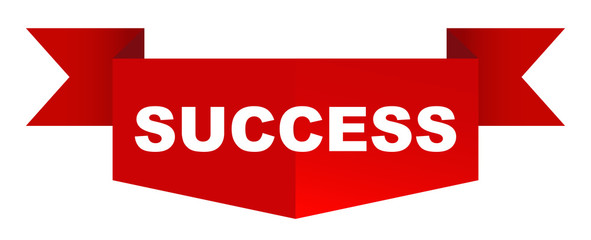 red vector banner success