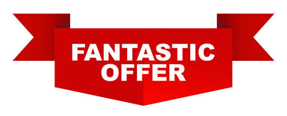 red vector banner fantastic offer