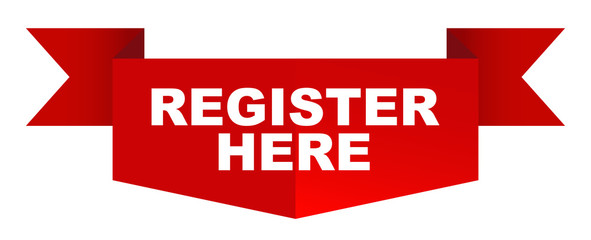 red vector banner register here