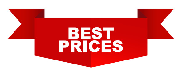 red vector banner best prices