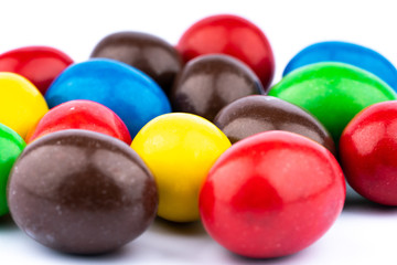 colored chocolate candies