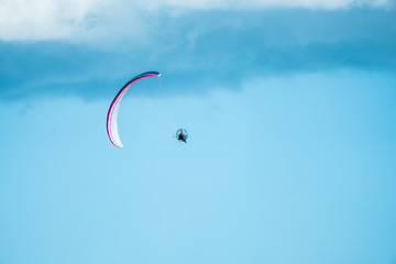 Blue paramotor